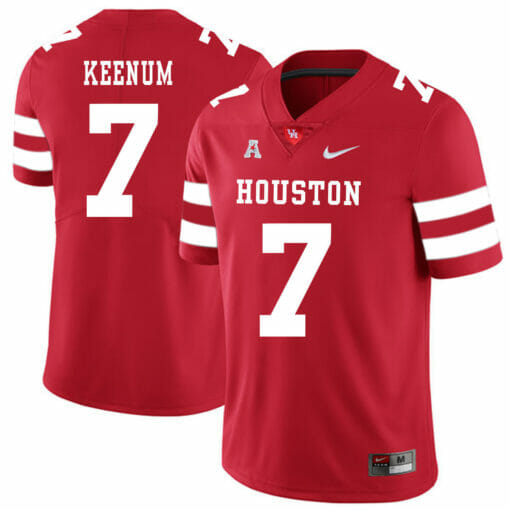 Houston Cougars #7 Case Keenum College Football Jersey Red