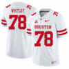 Houston Cougars #78 Wilson Whitley College Football Jersey White 6 Houston Cougars #78 Wilson Whitley College Football Jersey White