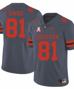 Houston Cougars #81 Tyus Bowser College Football Jersey Gray