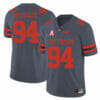 Houston Cougars #94 Cameron Malveaux College Football Jersey Gray