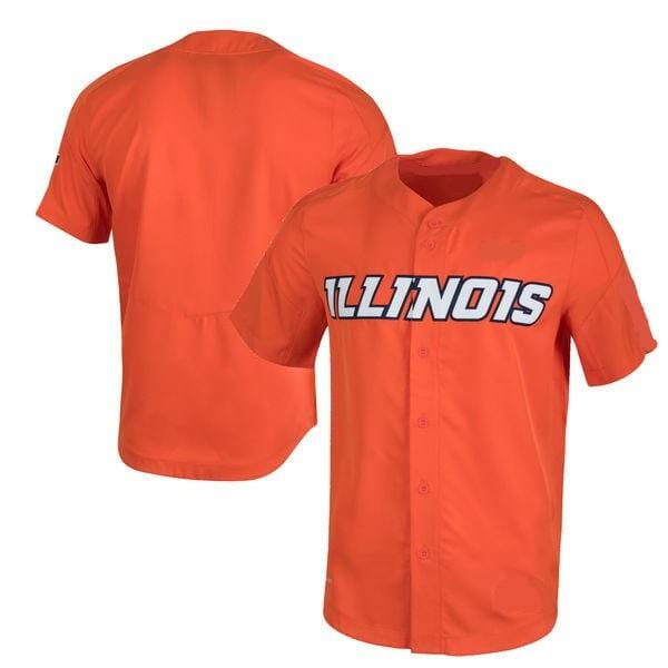 Illinois Fighting Illini Custom Name Number College Baseball Jersey 1 Illinois Fighting Illini Custom Name Number College Baseball Jersey