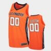 Illinois Fighting Illini Custom Name Number Orange Replica College Basketball Jersey 4 Illinois Fighting Illini Custom Name Number Orange Replica College Basketball Jersey1