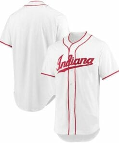 Indiana Hoosiers Custom Name and Number College Baseball Jersey White