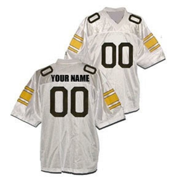 Iowa Hawkeyes Custom Football Jersey Name Number NCAA College White 1 Iowa Hawkeyes Custom Football Jersey Name Number NCAA College White