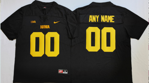 Iowa Hawkeyes Custom Jersey Name Number College Football Black 1 Iowa Hawkeyes Custom Jersey Name Number College Football Black