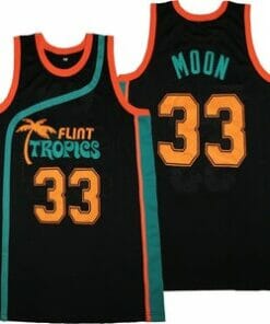 Jackie Moon #33 Flint Tropics Black Basketball Jersey
