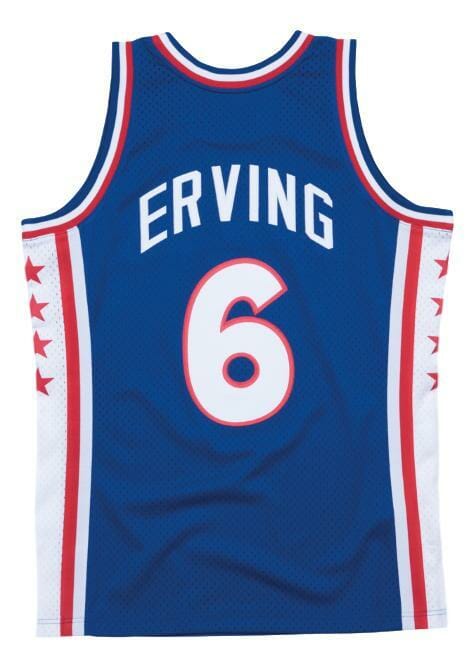 Julius Erving DrJ #6 Philadelphia Basketball Jersey Sewn Blue 1 Julius Erving DrJ #6 Philadelphia Basketball Jersey Sewn Blue
