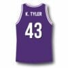 K. Tyler #43 Huskies The 6th Basketball Jersey Purple