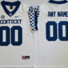 Kentucky Wildcats Custom Jersey Name Number Football White