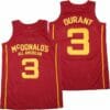 Kevin Durant 3 All American Red Basketball Jersey