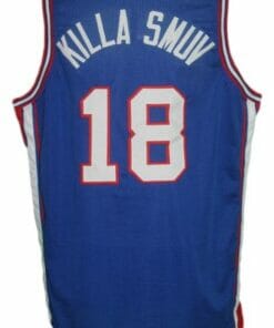 Killa Smuv #18 Pros Basketball Jersey Sewn Blue
