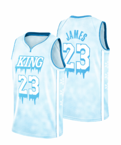 King James #23 Ice Basketball Jersey