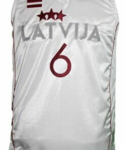 Kristaps Porzingis Team Latvia Basketball Jersey White