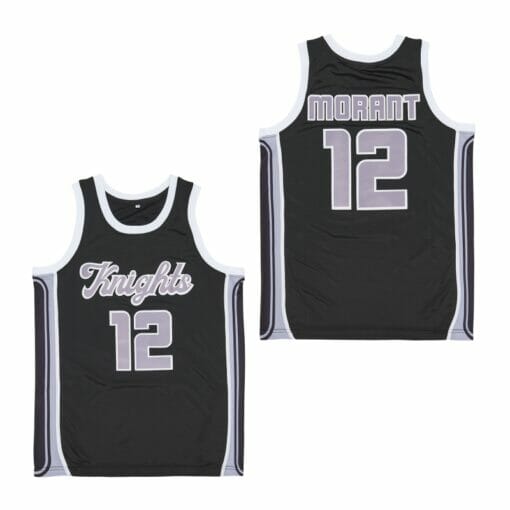 Knights #12 Ja Morant Movie Basketball Jersey Black