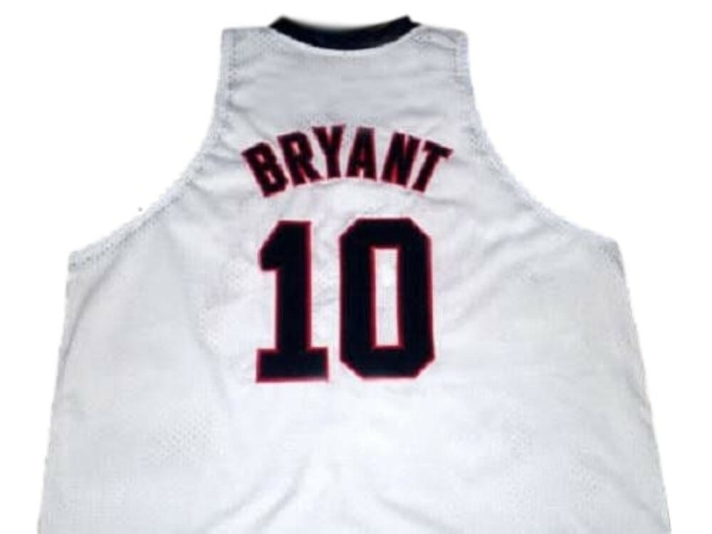 Kobe Bryant #10 Team USA Basketball Jersey White 1 Kobe Bryant #10 Team USA Basketball Jersey White