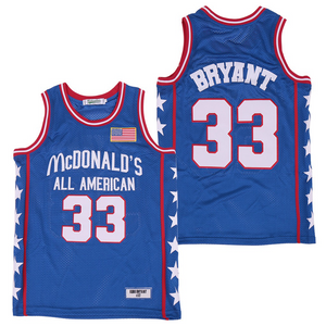 Kobe Bryant #33 Mcdonald s All-American Game Basketball Jersey Blue 1 Kobe Bryant #33 Mcdonald s All-American Game Basketball Jersey Blue