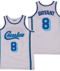 Kobe Bryant #8 Crenshaw White Basketball Jersey
