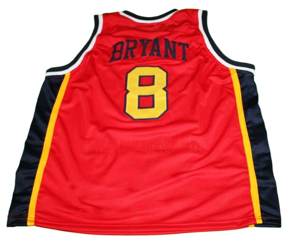 Kobe Bryant #8 McDonald's All American Basketball Jersey Red 1 Kobe Bryant #8 McDonald's All American Basketball Jersey Red