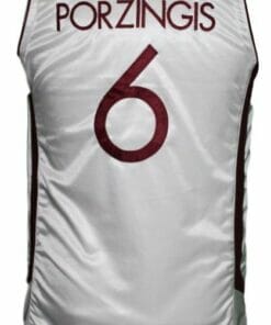 Kristaps Porzingis Team Latvia Basketball Jersey White