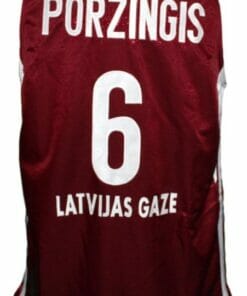 Kristaps Porzingis Team Latvija Basketball Jersey Maroon