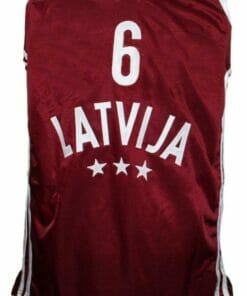 Kristaps Porzingis Team Latvija Basketball Jersey Maroon