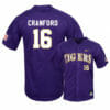 LSU Tigers 16 Collier Cranford Purple Elite College Baseball Jersey