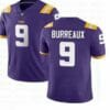 LSU Joe Burreaux Jersey #9 NCAA Football Purple