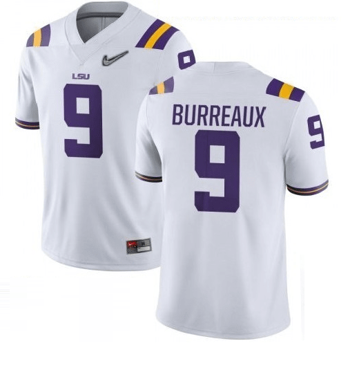 LSU Tigers #9 Joe Burreaux Jersey NCAA Football White Diamond Quest 1 LSU Tigers #9 Joe Burreaux Jersey NCAA Football White Diamond Quest