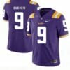 Joe Burrow LSU Jersey #9 Football Purple