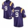 LSU Tigers #9 Joe Burrow Jersey Stiched NCAA Football Purple