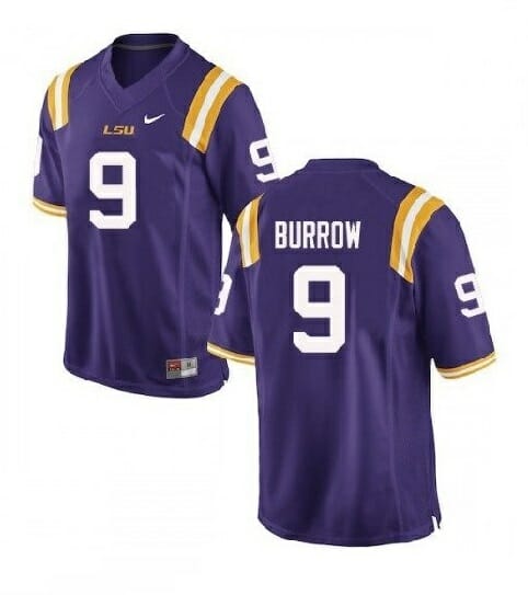 LSU Tigers #9 Joe Burrow Jersey Stiched NCAA Football Purple 1 LSU Tigers #9 Joe Burrow Jersey Stiched NCAA Football Purple