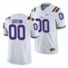 LSU Tigers Custom Jersey Name Number NCAA Football White