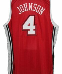 Larry Johnson #4 College Basketball Jersey Red