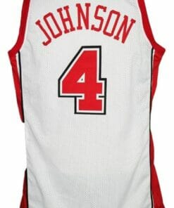 Larry Johnson #4 College Basketball Jersey White