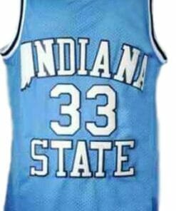 Larry Bird #33 College Basketball Jersey Sewn Blue