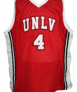 Larry Johnson #4 College Basketball Jersey Red
