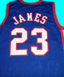 Lebron James #23 High School All American Basketball Jersey Blue