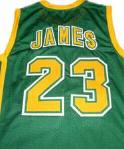 Lebron James #23 Irish High School Basketball Jersey Green