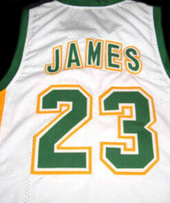 Lebron James #23 Irish High School Basketball Jersey White