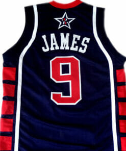 Lebron James #9 Team USA Basketball Jersey Navy Blue