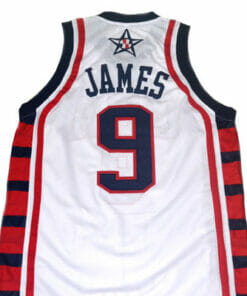 Lebron James #9 Team USA Basketball Jersey White