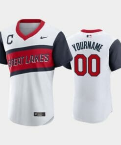 Little League Classic Indians Custom Name and Number Jersey White