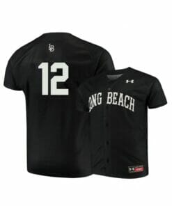 Long Beach State Dirtbags 12 Calvin Estrada Black Baseball Jersey