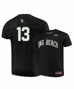 Long Beach State Dirtbags 13 Aidan Malm Black Baseball Jersey