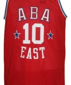Louis Dampier #10 Aba East All Star Basketball Jersey Red