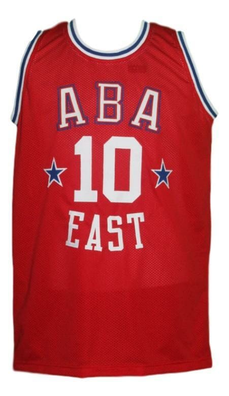 Louis Dampier #10 Aba East All Star Basketball Jersey Red