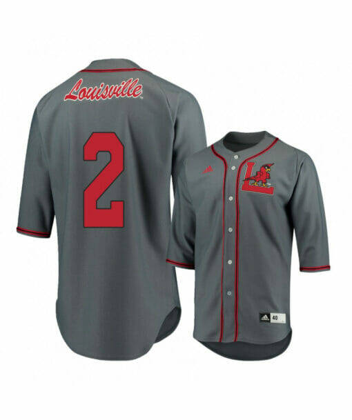Louisville Cardinals 2 Andrew Benefield Gray Baseball Jersey