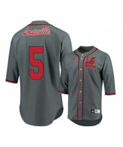 Louisville Cardinals 5 Levi Usher Gray Baseball Jersey