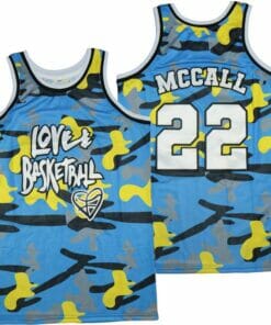 Love And Basketball #22 Wright Movie Basketball Jersey Camo
