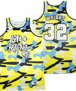 Love And Basketball #32 Wright Movie Basketball Jersey